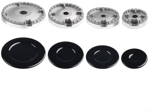 Herdhut-Set, 1 Set Kochgeschirr-Hut-Set, Herddeckel, Ersatzteile, Gasbrenner, passend für die meisten Gasherd-Brenner für Küche (konkav)