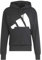 adidas Uomo Essentials Big Logo French Terry Hoodie, Black/White, L