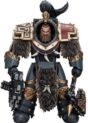 JOYTOY Warhammer 40k Space Wolves, Space Wolves Varagyr Wolf Guard Squad Varagyr Terminator 4 1/18 Action Figur Collection Model, Verleihen Sie Ihrer außergewöhnlichen Sammlungreise Farbe