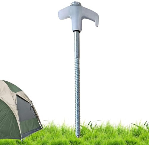 Zeltheringe anschrauben, Erdanker anschrauben, 20 cm Metall-Bodenheringe, leuchtet im Dunkeln, Zelt-Zubehör, Heringe