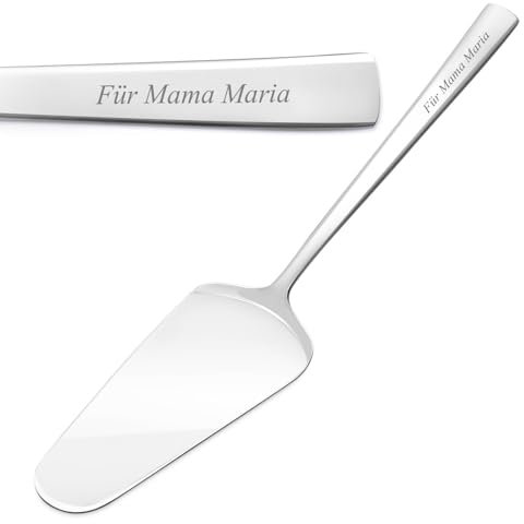 Maverton Tortenheber mit Gravur - Kuchenheber aus Edelstahl - Küche Dekoration - für Torten Kuchen Muffins Pizza Quiches - für Frauen - zum Geburtstag - zum Einzug - personalisiert -
