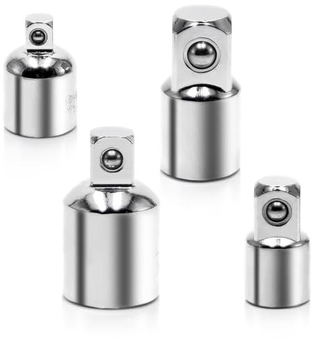 lyualma 4pcs Jeu d'adaptateurs Noix Adaptateurs de Douille, de 1/2 à 3/8, 3/8 à 1/2, 1/4 à 3/8, 3/8 à 1/4 Pour Clé Dynamométrique