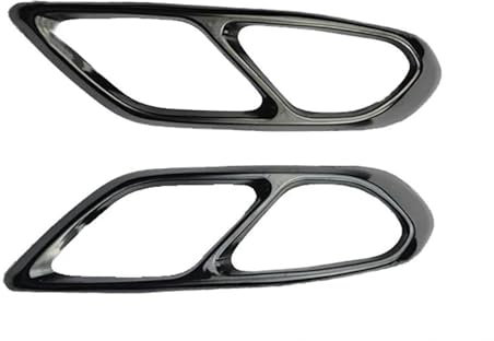 DZSCHUNLUSM Auspuffblenden Für Ford Für Mondeo Für Fusion Limousine 2013-2019 Edelstahl Auto Hinten Dual Auspuff Endrohr Aufkleber Abdeckung Auspuffendrohr(Schwarz)