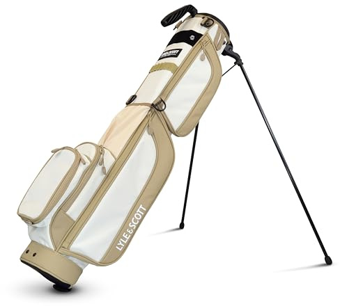 Lyle and Scott Gleneagle Golf Bag - Lightweight Golf Bags for Men with 3 Way Full Length Divider, Insulated Cool Pocket, Durable Handle, Retractable Stand, Padded Strap - Golf Stand Bag
