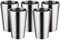 PKRANZYHKAL Tasse Inox Mug Café Double Paroi | Gobelet Inox Moderne | Tasse Escalade en Métal | Idéal pour Boissons Chaudes et Froides,HONEYCOMB,SILVERY,450ml,Set of 5