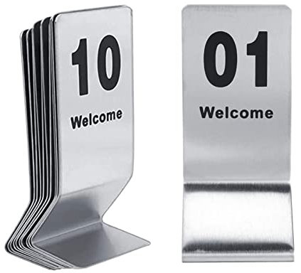 Schreibtischschild, Tischnummern-Zyklen, Metallnummernschilder, stehende Tischnummern, Tischnummern aus Edelstahl für Restaurants, Bars, Partys und Hochzeiten (25. Januar, 155 x 60 mm (6,1 x 2,4 Zoll