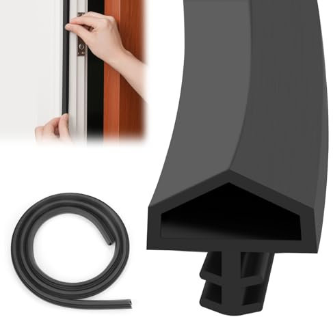 Joint de porte en TPE - Profilé d'étanchéité pour cadre de porte - Joint pour isolation acoustique - 12 mm - Joint de porte d'intérieur - Blanc - 5 m, 10 m, 15 m, 20 m, 30 m - Disponible (noir - 5 m)