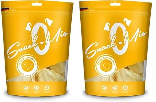 SnackOMio – Premium Hundesnack – krosse Lammohren, getreidefrei, 2er Pack (1 x 640g)