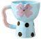 HUMOCHUSON Mug Grande Coppa Gelato Alta In Ceramica Con Fiore Da 350 Ml E Manico