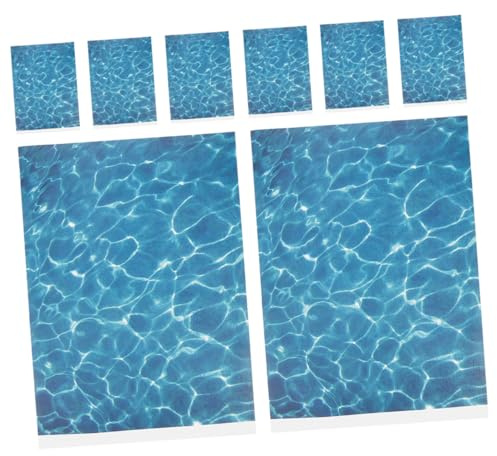 CONGARTENO 8 pièces Autocollants Muraux Décoratifs Effet Grain Eau Adhésifs Amovibles pour Maquettes Micro-paysages DIY Papier Décoratif Architectural Réaliste