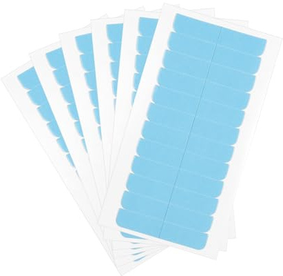 AYBUY 144 Stück Tape Extensions Kleber, Tape Kleber Extensions, Wasserdicht | Tapes Klebestreifen Extensions, Doppelseitiges Tape Kleber Invisible Tapes-Zuverlässig, Auch Bei Schweiß (Blau)