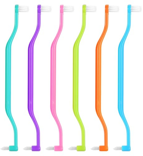 6 Stück Tuft Zahnbürste Einbüschelbürste,Weich Büschelzahnbürste,Doppelseitige Kleine Zahnbürste Tuft Toothbrush,für Detailreinigung