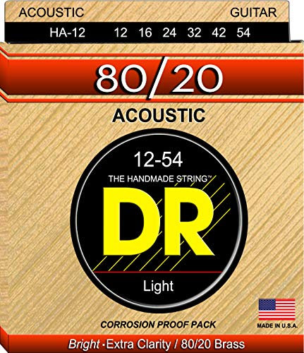 Cordes DR HA-12 HI BEAM 80/20 ACOUSTIC 12-54 MEDIUM Cordes guitares folk