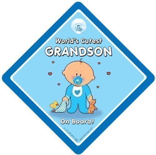 Just The Occasion Panneau de voiture MotifWorld's Cutest Grandson On Board