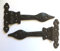 Black Antique Ornate Fleur-De-Lys Hinges - 6 (152mm) - 1 Pair