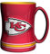 Boelter Brands NFL Relief-Tasse, 414 ml, Keramik, Tasse, Mug, 14 oz, Rot, Kansas City Chiefs