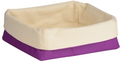 Premier Housewares Bread Basket, 15 x 26 x 23 cm - Purple/Cream