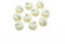 KAISH Pack of 10 Aged White Vintage Barrel Guitar Amplifier Knob Round Knobs with Set Screw