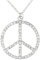 W WIDMANN MILANO Party Fashion 03557 - Strasskette Hippie, Peace-Zeichen, Schmuck, Gliederkette, Karneval, Mottoparty