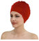Fashy Fabric Swim Caps, Cuffia da Nuoto in Tessuto con plastica Donna, Rosso, Taglia Unica