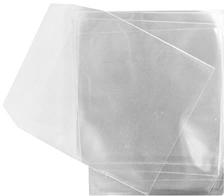 100 bustine per CD e DVD trasparenti in plastica pvc con aletta di chiusura