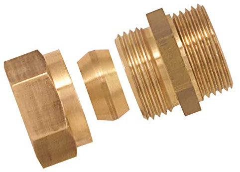 Boutté 3140241 Raccord bicône laiton mâle 15x21 Tube Ø10