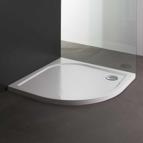 PLATO DE DUCHA SEMICIRCULAR 80 CM EN RESINA FINA MODELO KLIO