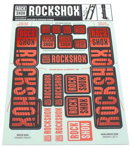 RockShox Aufklebersatz 35mm rot, Boxxer/Domain Doppelkrone, 11.4318.003.518 Ersatzteile, Standrohre und Doppelbrücke