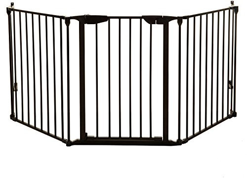 Dreambaby F2021BB Newport 3 Paneele Adapta-Gate Türschutzgitter / Kaminschutzgitter (passend für Durchgänge von 85,5-200cm), schwarz