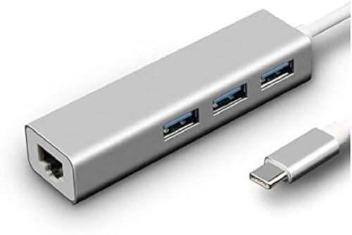 Nilox NLX-TC-3USBETH - Mini Docking Station USB Type-C, 3x USB 3.0 tipo a, Gigabit LAN RJ45