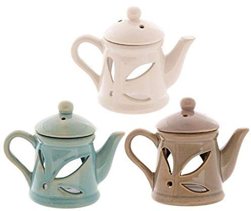 St@llion Random Colour Teapot Wax Melt Warmer Stunning Ceramic Candle Oil Burner (Pack of 1)