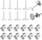 GOLRISEN 100 Paar Ohrstecker Verschluss 6mm/12mm Ohrstecker Edelstahl Ohrstecker-Rohlinge Ohrstecker mit Fassung Rohlinge Ohrschmuck mit Schmetterling Ohrstopper Nickelfrei für kreatives Schmuck