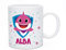 Regalo Original Taza de plástico Infantil Personalizada con Nombre y Baby Shark para la Vuelta al Cole 33 Cl (Fucsia)
