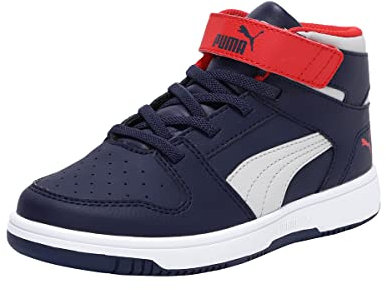 PUMA Mixte Enfant Rebound Layup SL V PS Baskets, Peacoat-Gray Violet-High Risk Red-White, 33 EU