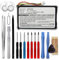 subtel, Akku Navi kompatibel mit Garmin Drive 50LMT, Drive 50, Drive 51 LMT-S (1100mAh, 3.7V) + Werkzeug-Set 17tlg Ersatzakku 361-00056-00 361-00056-50 361-00045-00