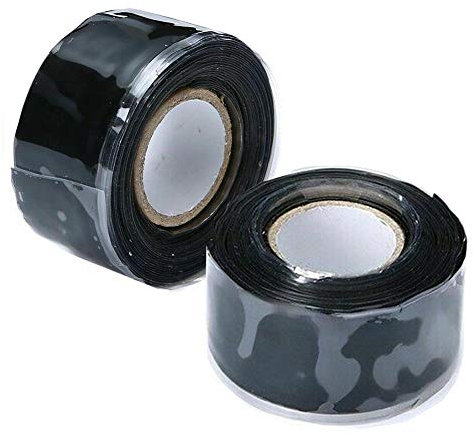 2 rotoli di nastro in silicone auto-fusione, nastro adesivo impermeabile per tubi di emergenza, tubi, 25 mm di larghezza