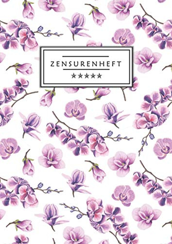 Zensurenheft: Notenheft für Lehrer mit extra großen Spalten | DIN A4 | Flower Style