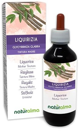 Regaliz (Glycyrrhiza glabra) raíces Tintura Madre sin alcohol Naturalma - Extracto líquido gotas 200 ml - Complemento alimenticio - Vegano