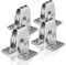 Sprenger Umlenkrolle Set I Stehblock aus Edelstahl, für max. 4 mm Drahtseil I Seilrolle zum Anschrauben mit Befestigungslöcher, Umlenkblock stehend, 250 kg belastbar (4)