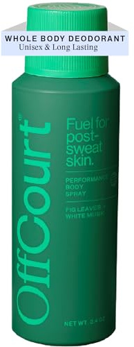 OffCourt - Natural Deodorant Body Spray for Men and Women - Aluminum Free - Whole Body Deodorant for Women and Men - Medium-Bodied Fig Leaves and White Musk Scent, 3.4 Ounce (Pack of 1)