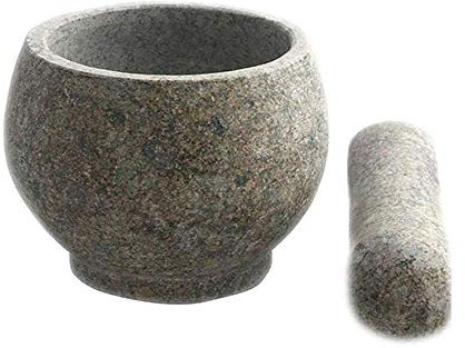 XIXIDIAN Mörser & Pistill, Mörtel- und Pistill-Set - unpolierter Schwerer Granit für verbesserte Leistung und organisches Erscheinungsbild - Anti-Scratch-Bio-Suchen