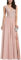 KURFACE Robe de demoiselle d'honneur en dentelle avec col en V et fente pour mariage, bal, femme, rose poudré, 34