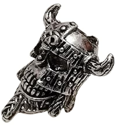 YO-HAPPY Retro Vintage Hair Braid Beard Dreadlock Beads Rings Tube Viking Rune Charm Pendant for DIY Necklace Jewelry Making