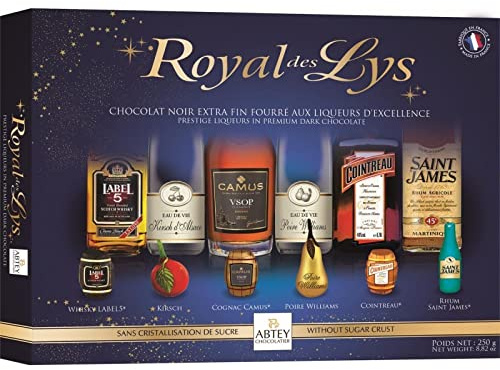 ABTEY - ABTEY ROYAL DES LYS 20 CHOCOLATS À LA LIQUEUR BOÎTE 250G - Offre Special
