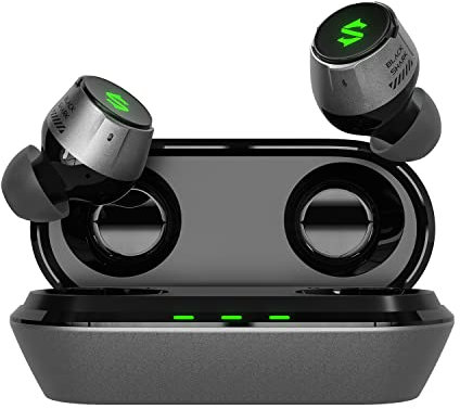Black Shark Bluetooth Kopfhörer mit 35ms Ultra-niedriger Latenz, Kopfhörer Kabellos mit Sound in Studio-Qualität, Bluetooth 5.2, wasserdicht (IPX5), 24 Std. Laufzeit, klare Mikrofone, Comfort Fit