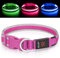 Bpawser Hundehalsband Leuchtend USB Aufladbar, LED-Hunde Leuchthalsband für mittelgroße große Hunde, Sicherheit beim Laufen in der Nacht, Rosa L