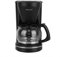 BRANDT CAF125B - cafetière - capacité 1.25L / 10 tasses - Plastique mat - Système anti-gouttes - Maintien au chaud 40min - Arrêt automatique - Puissance 870W - Noir