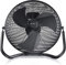 Brandson - Macchina del Vento - L’Originale Ventilatore da Pavimento - Diametro 50 cm - 3 Velocitá - 120W di Potenza Max - Molto Potente – Tutto in Metallo Total Black - Nero Opaco