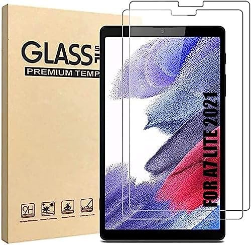 [2 Pack] Screen Protector for Tab A7 Lite (2021) 8.7 Tempered Glass [Scratch Resistant/HD] for Samsung Galaxy Tab A7 Lite T220/T225