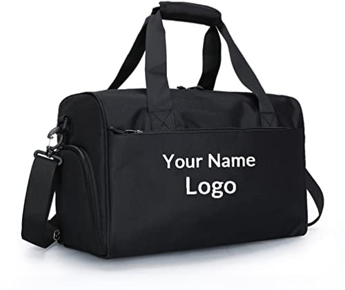 Personalisiert Sport Tasche Schwimmtasche Travel Bag Trainingstasche Reisetasche Yoga Strand mit Name Logo Bild Fach für trockene, nasse Taschenschuhe Damen Herren